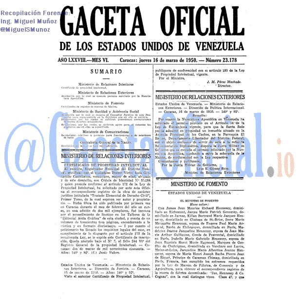 Gaceta Oficial 23178 del 16 Marzo 1950
