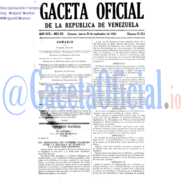 Gaceta Oficial 27551 del 24 Septiembre 1964