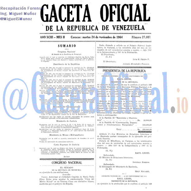 Gaceta Oficial 27601 del 24 Noviembre 1964