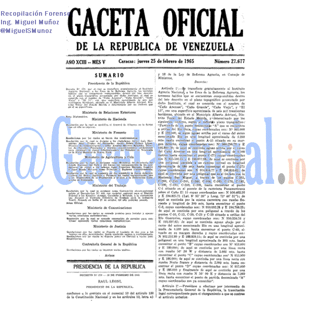 Gaceta Oficial 27677 del 25 Febrero 1965