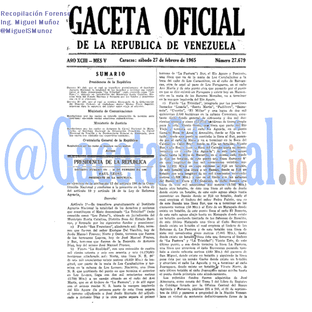 Gaceta Oficial 27679 del 27 Febrero 1965