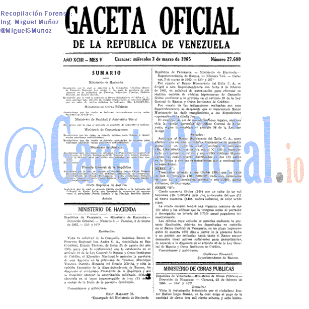 Gaceta Oficial 27680 del 3 Marzo 1965