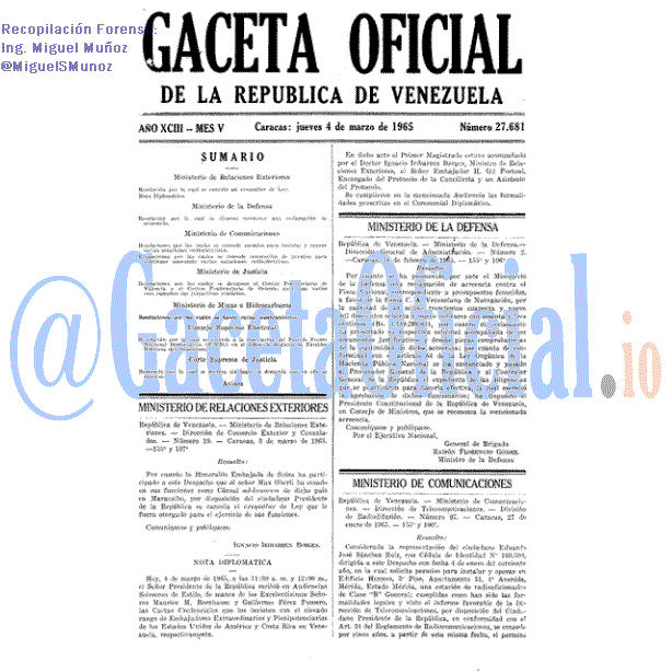 Gaceta Oficial 27681 del 4 Marzo 1965