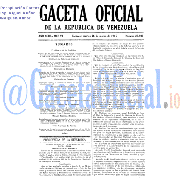 Gaceta Oficial 27691 del 16 Marzo 1965
