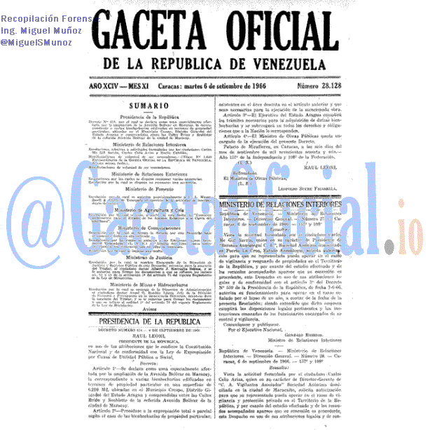 Gaceta Oficial 28128 del 6 Septiembre 1966