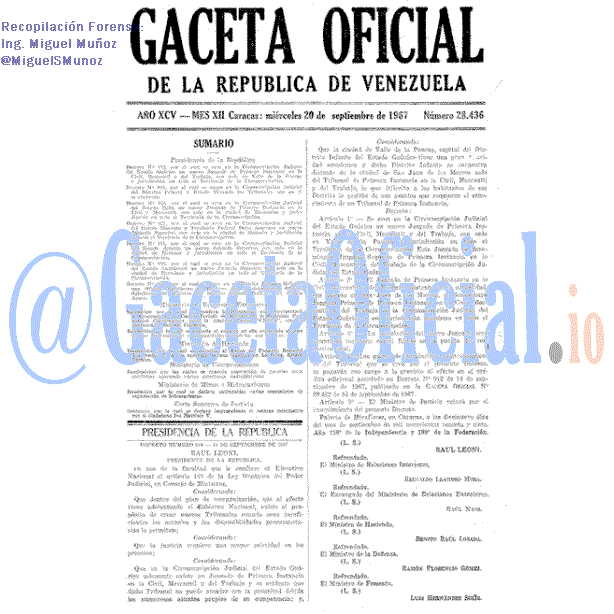 Gaceta Oficial 28436 del 20 Septiembre 1967