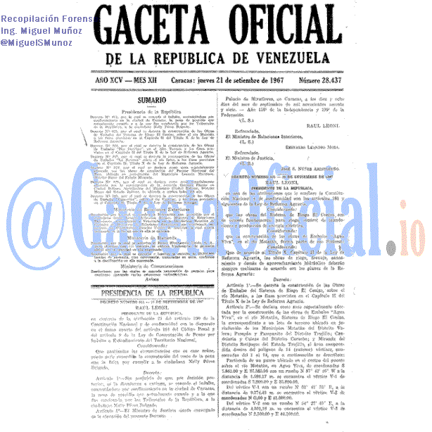 Gaceta Oficial 28437 del 21 Septiembre 1967