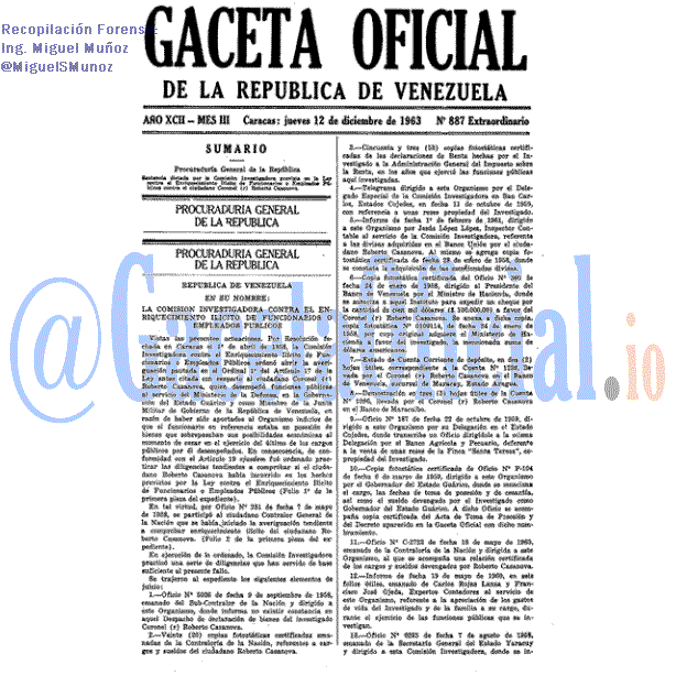 Gaceta Oficial 887 del 12 Diciembre 1963
