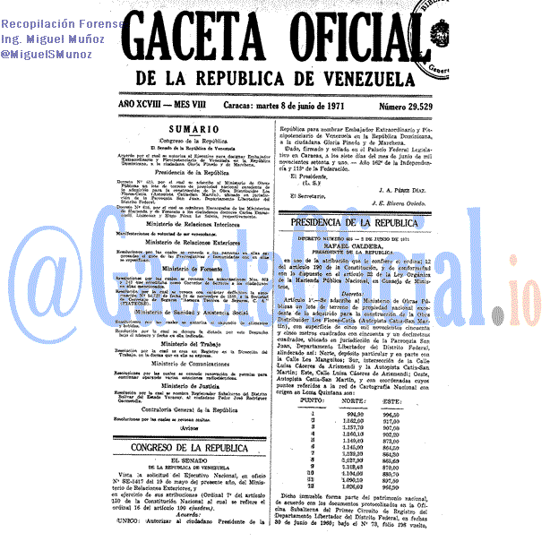Gaceta Oficial 29529 del 8 Junio 1971