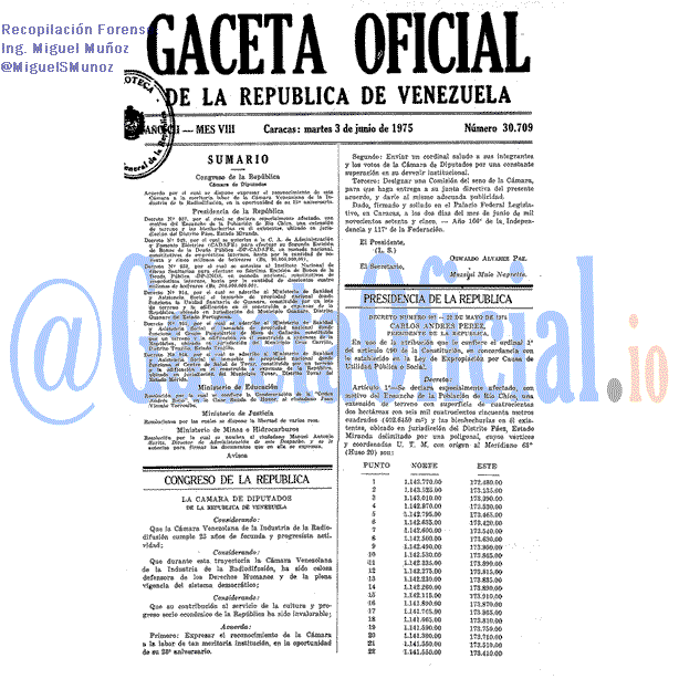 Gaceta Oficial 30709 del 3 Junio 1975
