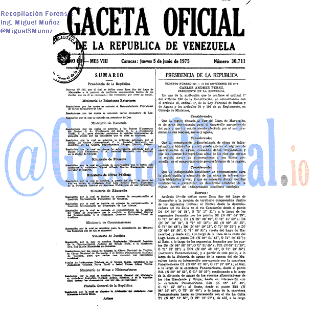 Gaceta Oficial 30711 del 5 Junio 1975