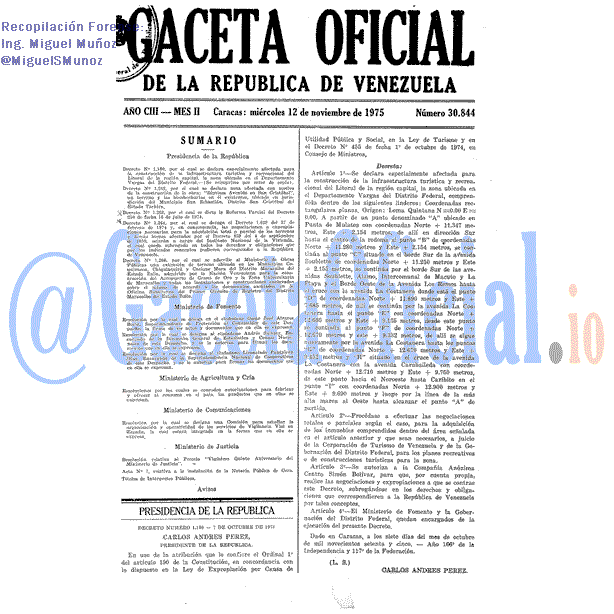 Gaceta Oficial 30844 del 12 Noviembre 1975