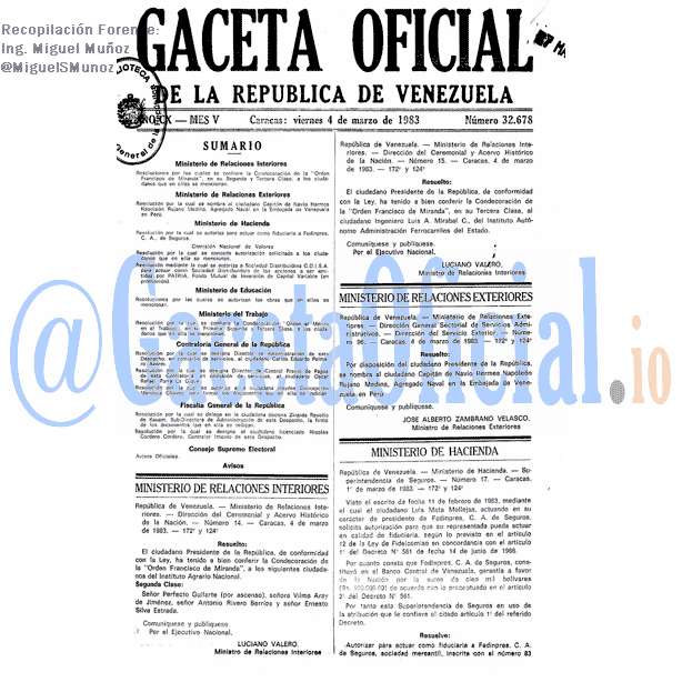 Gaceta Oficial 32678 del 4 Marzo 1983