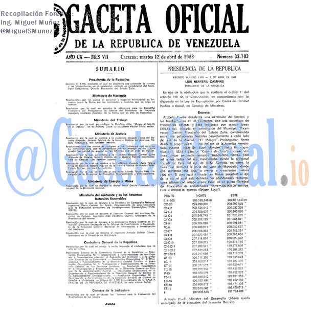 Gaceta Oficial 32703 del 12 Abril 1983