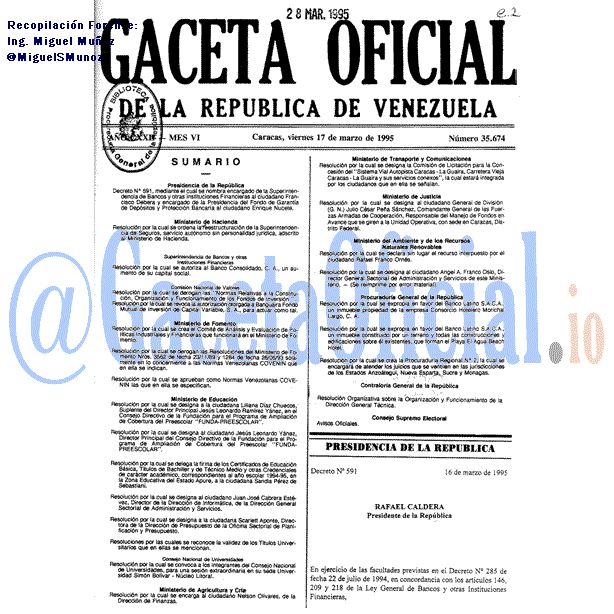Gaceta Oficial 35674 del 17 Marzo 1995
