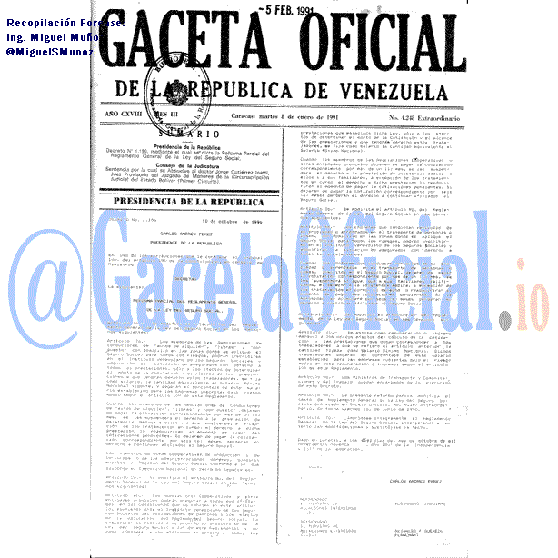 Gaceta Oficial 4248 del 8 Enero 1991