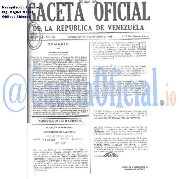 Gaceta Oficial 5284 del 17 Diciembre 1998