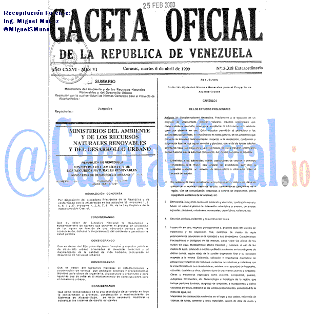 Gaceta Oficial 5318 del 6 Abril 1999