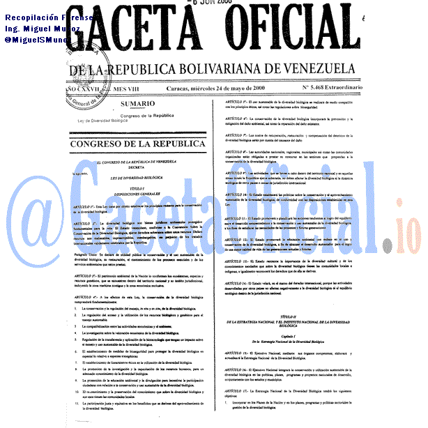 Gaceta Oficial 5468 del 24 Mayo 2000