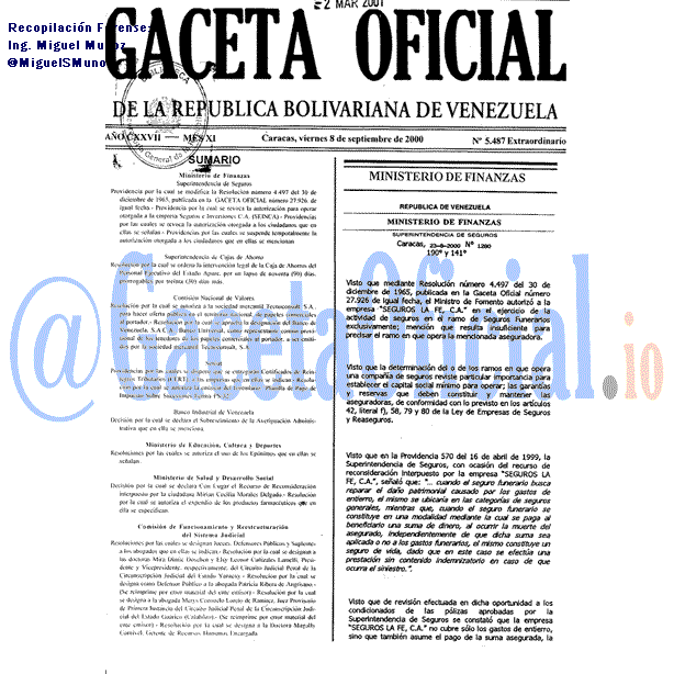 Gaceta Oficial 5487 del 8 Septiembre 2000