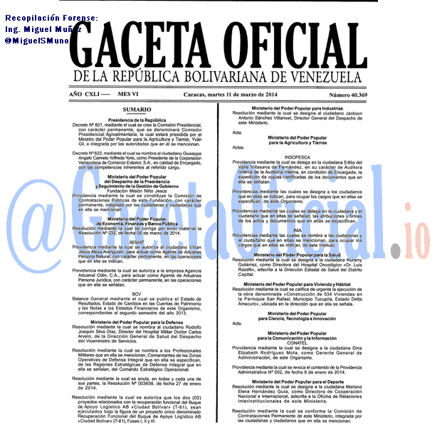 Gaceta Oficial 40369 del 11 Marzo 2014