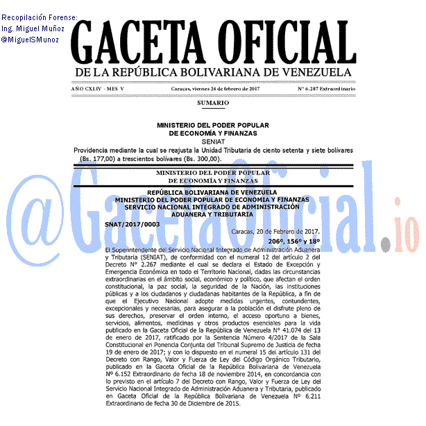 Gaceta Oficial 6287 del 24 Febrero 20177