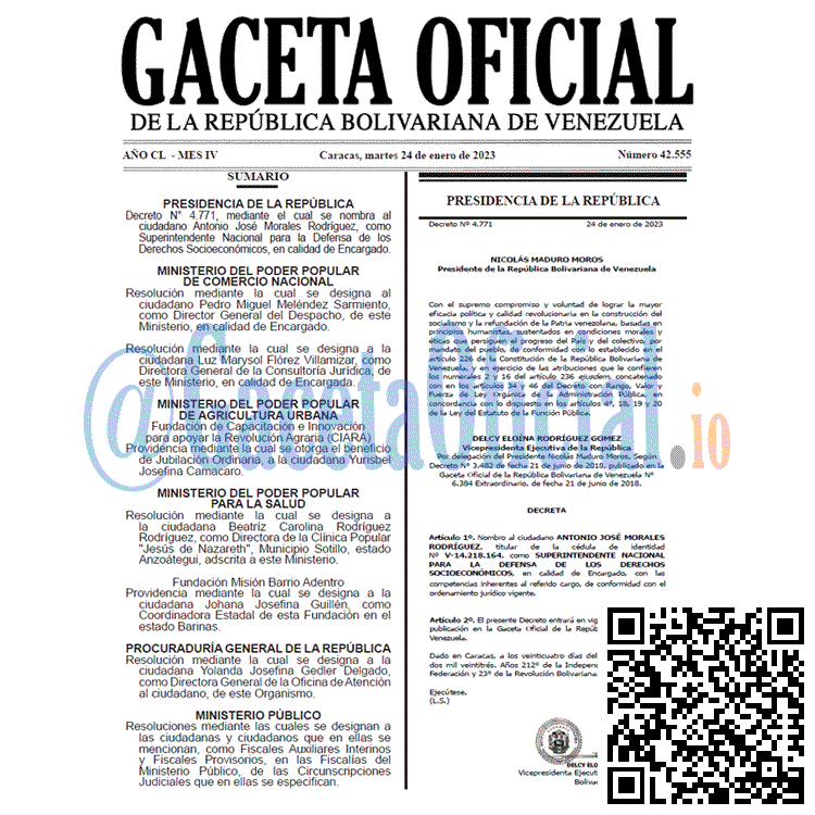 Gaceta Oficial, Gaceta 42555, Gaceta #42555, Gaceta Oficial Venezuela #425555