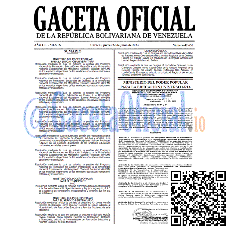 Gaceta Oficial, Gaceta 42656, Gaceta 42656 HD, Gaceta #42656, Gaceta Oficial Venezuela #42656