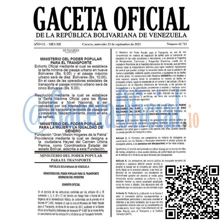 Gaceta Oficial, Gaceta 42713, Gaceta 42713 HD, Gaceta #42713, Gaceta Oficial Venezuela #42713