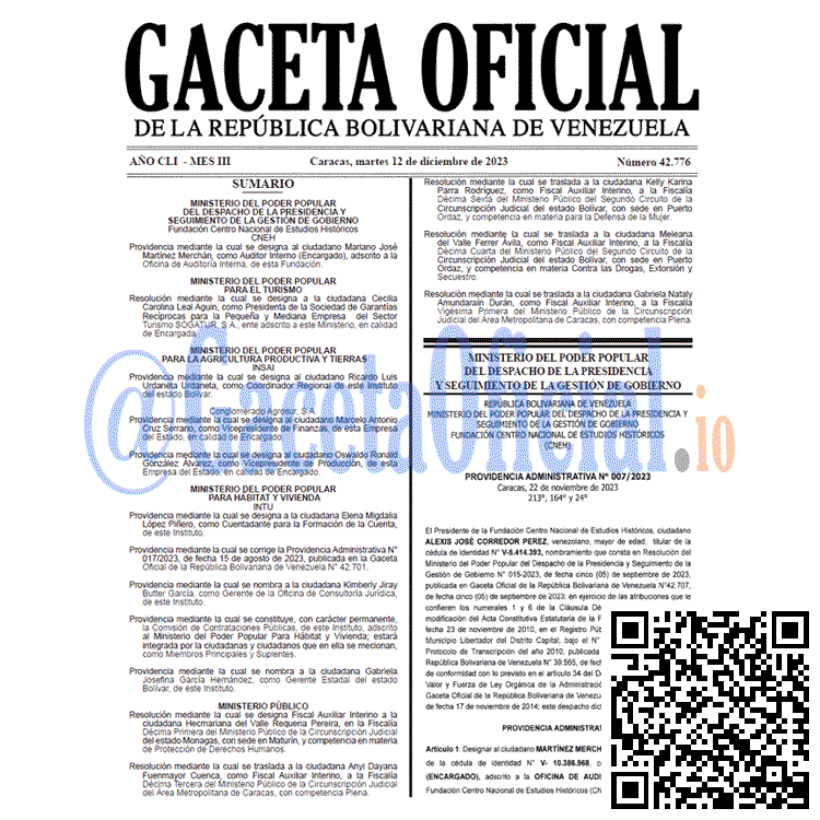 Gaceta Oficial, Gaceta 42776, Gaceta 42776 HD, Gaceta #42776, Gaceta Oficial Venezuela #42776