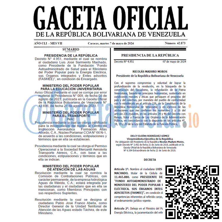 Gaceta Oficial, Gaceta 42873, Gaceta 42873 HD, Gaceta #42873, Gaceta Oficial Venezuela #42873