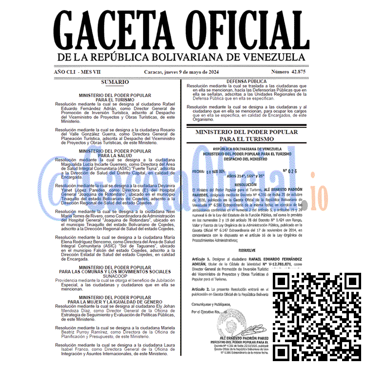 Gaceta Oficial, Gaceta 42875, Gaceta 42875 HD, Gaceta #42875, Gaceta Oficial Venezuela #42875