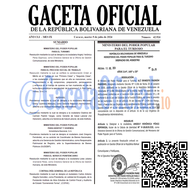 Gaceta Oficial, Gaceta 42916, Gaceta 42916 HD, Gaceta #42916, Gaceta Oficial Venezuela #42916