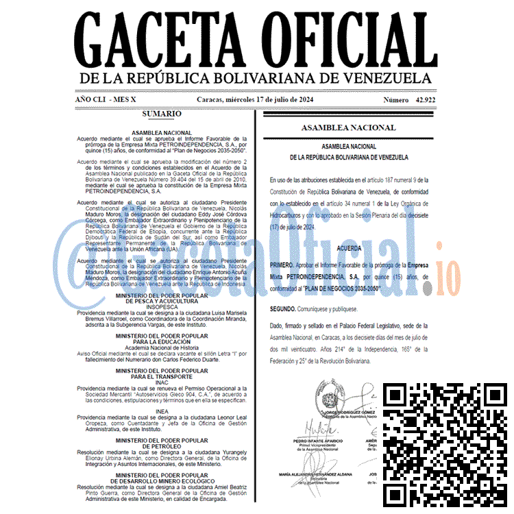 Gaceta Oficial, Gaceta 42922, Gaceta 42922 HD, Gaceta #42922, Gaceta Oficial Venezuela #42922