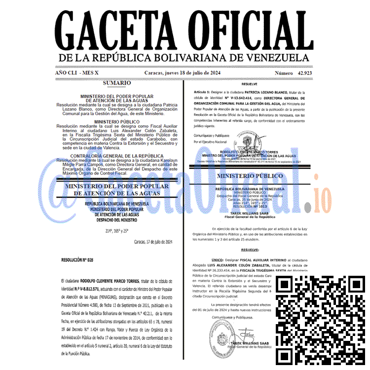 Gaceta Oficial, Gaceta 42923, Gaceta 42923 HD, Gaceta #42923, Gaceta Oficial Venezuela #42923