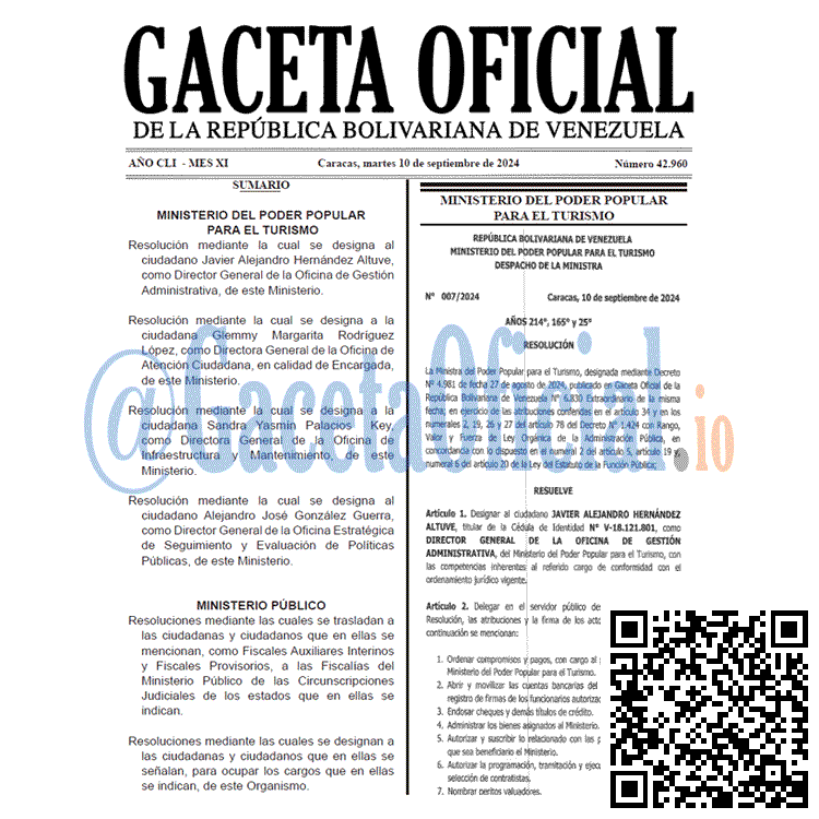 Gaceta Oficial, Gaceta 42960, Gaceta 42960 HD, Gaceta #42960, Gaceta Oficial Venezuela #42960