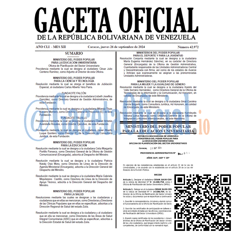 Gaceta Oficial, Gaceta 42972, Gaceta 42972 HD, Gaceta #42972, Gaceta Oficial Venezuela #42972