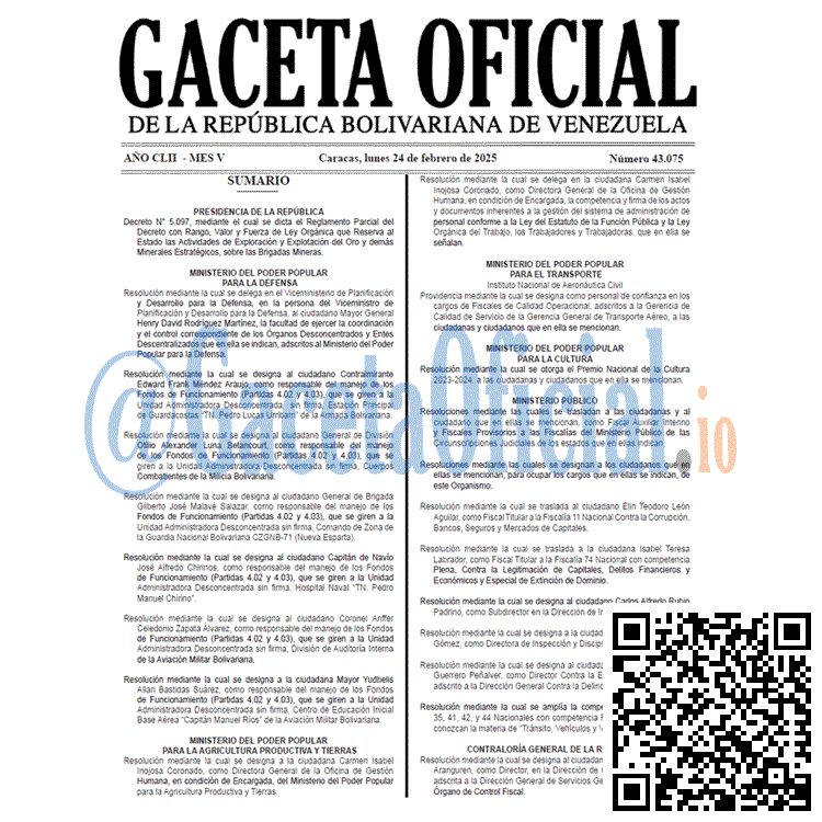 Gaceta Oficial, Gaceta 43075, Gaceta 43075 HD, Gaceta #43075, Gaceta Oficial Venezuela #43075