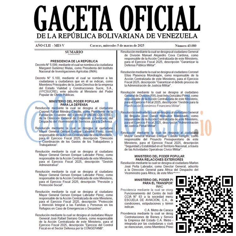 Gaceta Oficial, Gaceta 43080, Gaceta 43080 HD, Gaceta #43080, Gaceta Oficial Venezuela #43080
