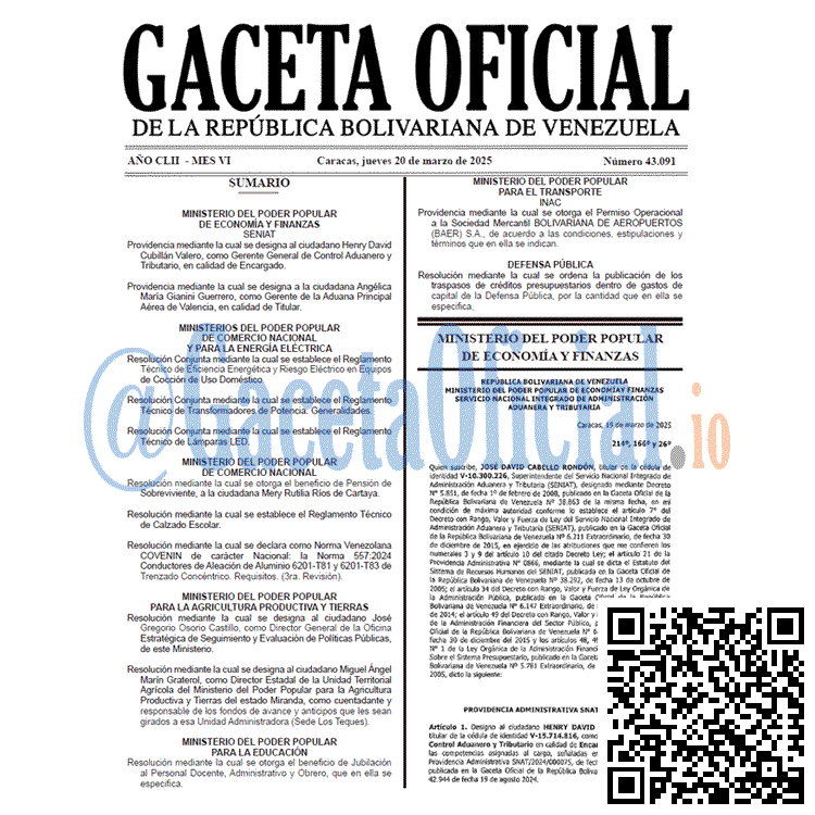 Gaceta Oficial, Gaceta 43091, Gaceta 43091 HD, Gaceta #43091, Gaceta Oficial Venezuela #43091