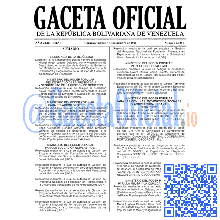 Gaceta Oficial, Gaceta 43251, Gaceta 43251 HD, Gaceta #43251, Gaceta Oficial Venezuela #43251