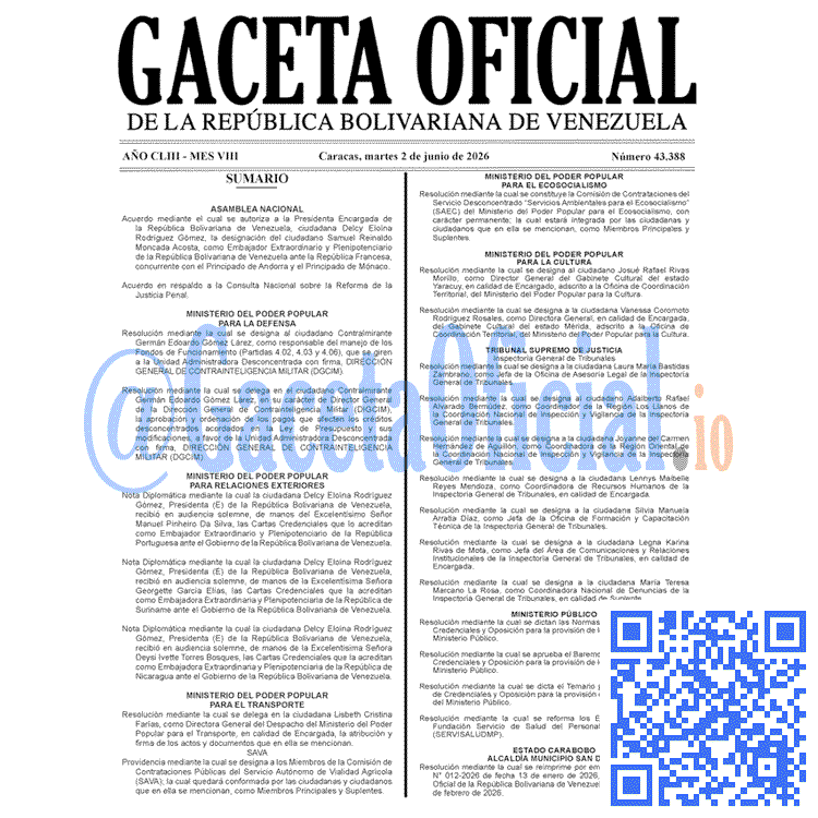 Venezuela Gaceta Oficial 43388 del 2 junio 2026 Gaceta Oficial, Gaceta 43388, Gaceta 43388 HD, Gaceta #43388, Gaceta Oficial Venezuela #43388