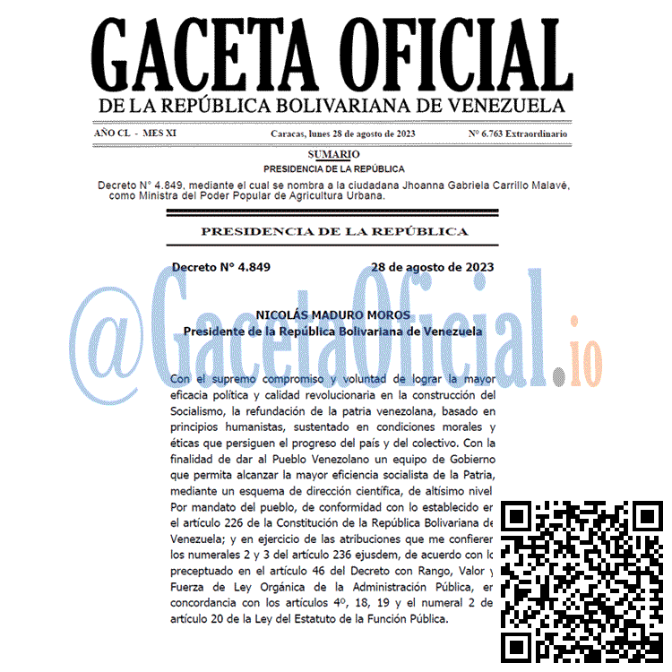 Gaceta Oficial, Gaceta 6763, Gaceta 6763 HD, Gaceta #6763, Gaceta Oficial Venezuela #6763