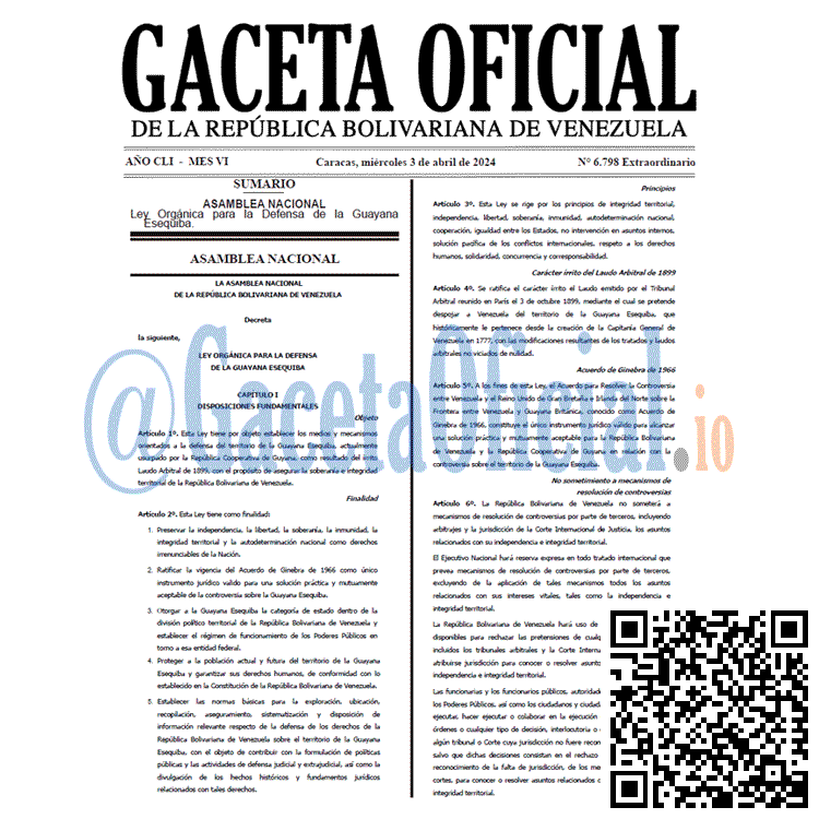 Gaceta Oficial, Gaceta 6798, Gaceta 6798 HD, Gaceta #6798, Gaceta Oficial Venezuela #6798