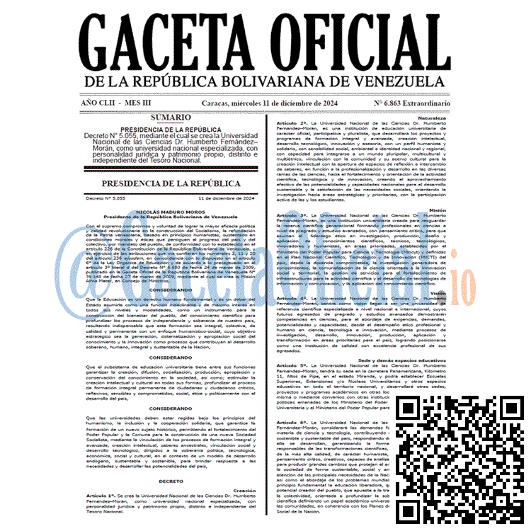 Gaceta Oficial, Gaceta 6863, Gaceta 6863 HD, Gaceta #6863, Gaceta Oficial Venezuela #6863