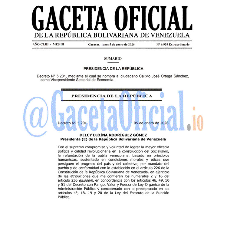Gaceta Oficial, Gaceta 6955, Gaceta 6955 HD, Gaceta #6955, Gaceta Oficial Venezuela #6955
