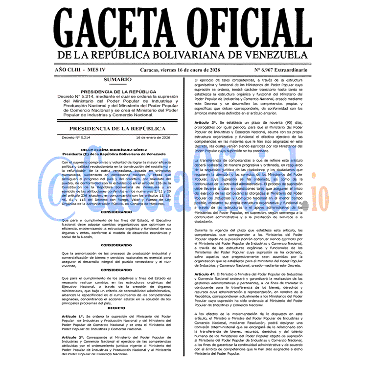 Gaceta Oficial, Gaceta 6967, Gaceta 6967 HD, Gaceta #6967, Gaceta Oficial Venezuela #6967