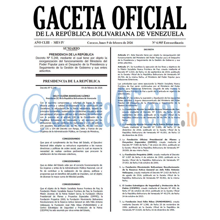 Gaceta Oficial, Gaceta 6985, Gaceta 6985 HD, Gaceta #6985, Gaceta Oficial Venezuela #6985