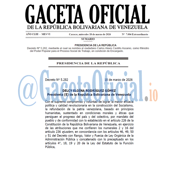 Gaceta Oficial, Gaceta 7004, Gaceta 7004 HD, Gaceta #7004, Gaceta Oficial Venezuela #7004