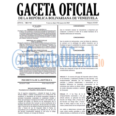 Gaceta Oficial de Venezuela 42623 del lunes 8 mayo 2023